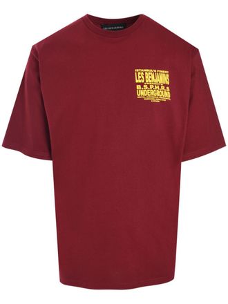 Les Benjamins T-shirt met grafische print - Rood