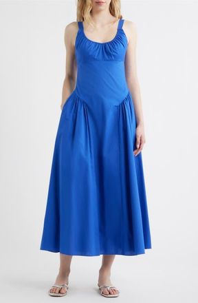 Faithfull The Brand Marcella Midi Dress in Cobalt at Nordstrom, Size X-Small