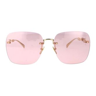 Gucci Perle Zonnebril - Dames - Accessoires - Roze - Maat: 63 MM