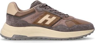 Hogan Brown Logo Sneakers