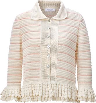 Rich & Royal Cardigan met haakdetails - Dames - Vesten - Wit - S - Katoen - Truien & Vesten