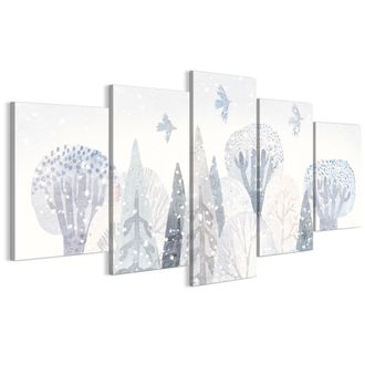 OEM Cuadro Sobre Lienzo Italiano De 100 X 50 Cm, Pent&aacute;ptico - Estilo Escandinavo - Naturaleza Cuadro Sobre Lienzo Italiano De 200 X 100 Cm, Pent&aacute;ptico - E