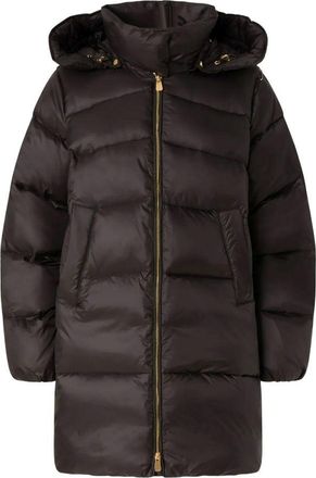 Pinko Puffer Coat With High Collar And Gold Hardware