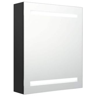 vidaXL Armario De Ba&ntilde;o Con Espejo Negro 50x14x60 Cm Vidaxl