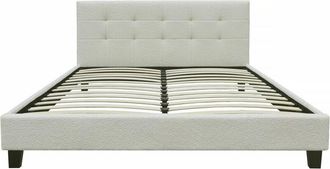 Habitat et Jardin Habitat Et Jardin - Cama De Tela Bouclette julia 140x190cm - Crema