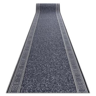 RugsX Rugsx - Alfombra De Pasillo Con Refuerzo De Goma Grek Griego, Antideslizante Gris 110cm Grey 110x1000 Cm
