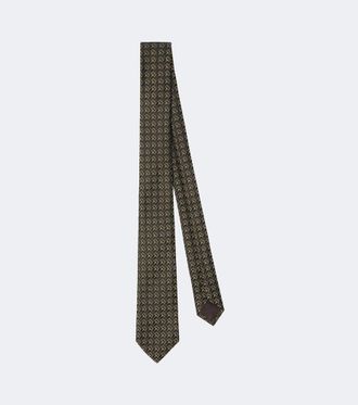Gucci Corbata de jacquard de seda con Horsebit