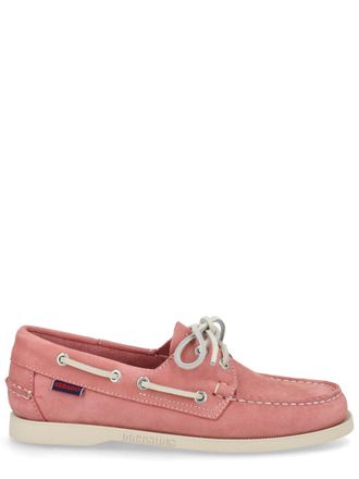 Sebago Docksides Portland White Laces Boat Shoes