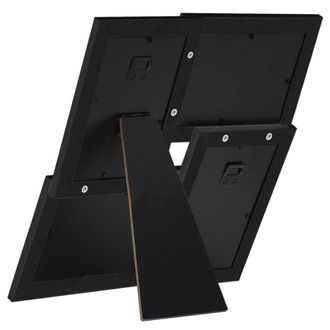 Berkfield Home Collage Photo Frame for 4x(13x18 cm) Picture Black MDF | Size: 13x18 cm