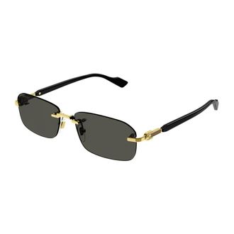 Gucci Rectangular Sunglasses - unisex - Gucci - Sunglasses - Yellow - 56 MM - Accessories