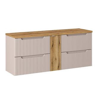 Petits Meubles Mueble bajo lavabo 140cm 4 cajones paneles de melamina y mdf cachemira