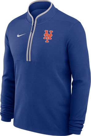 Nike New York Mets Victory Nike Mens Dri-FIT MLB 1/2-Zip Long-Sleeve Top in Blue | 03430CRENME-SZN