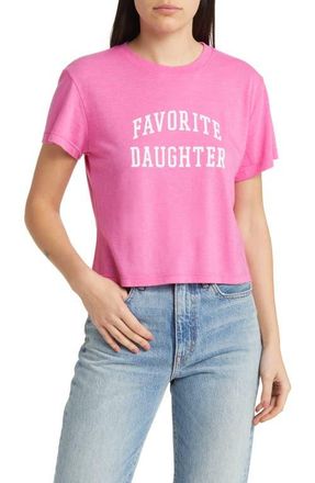 Favorite Daughter Collegiate Crop Graphic Tee in Deep Rose at Nordstrom, Size X-Large