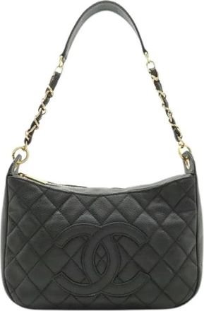 Chanel Pre-owned Matelasse Caviar Schoudertas - Dames - Vintage Schoudertas - Zwart - ONE Size - Leer - Vintage