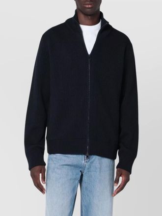 Roberto Collina wool zip cardigan high collar