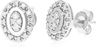 Vir Jewels 1/4 cttw Round Lab Grown Diamond Studs Earrings.925 Sterling Silver Prong Set 1/3 Inch