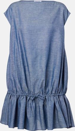 Alaia Alaïa Abito corto in cotone e lino