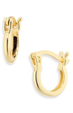 Argento Vivo Mini Huggie Hoop Earrings in Gold at Nordstrom Rack