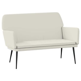 vidaXL Banco De Terciopelo Crema 108x79x79 Cm Vidaxl