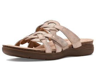Clarks April Rae Womens Sandals Bronze Metallic Synthetic : 9.5 B - Medium, Leather