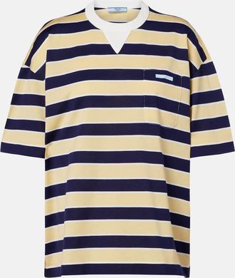 Prada Striped cotton jersey T-shirt