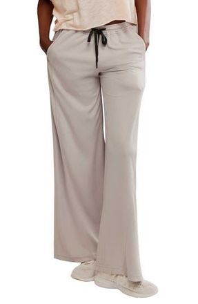 Free People One on One Side Stripe Mesh Drawstring Pants in Goal Post Combo at Nordstrom Rack, Size X-Small