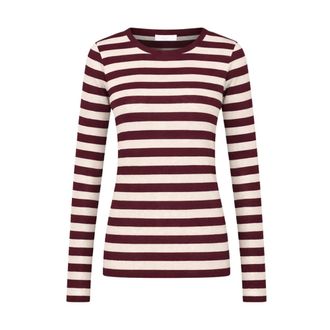 By-Bar Amsterdam Basic LS Big Stripe Top - Dames - Tops - Paars - Maat: XL Katoen