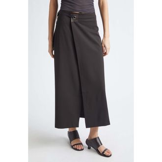Paloma Wool Blont Cool Suiting Wrap Skirt in Brown at Nordstrom, Size 10 Us