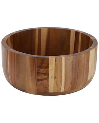MegaChef 10.5In Large Acacia Wood Salad Bowl