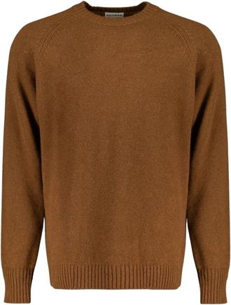 Autore Maglia Gable - Heren - Ronde hals truien - Bruin - 2XL - Wol - Truien & Vesten