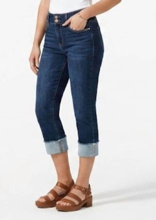 Judy Blue Violet High Waist Double Button Capri In Blue