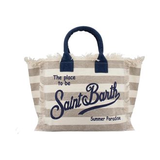 MC2 Saint Barth Tote Bags, female, Beige, Size: ONE SIZE Canvas Tote Bag
