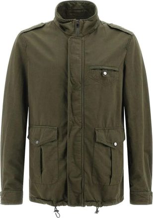 Herno Field Jacket Verde Militar - Heren - Zomerjassen - Groen - 2XL - Katoen - Jassen