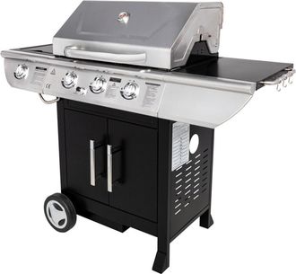 Somagic Barbacoa de gas de 3 quemadores 10,5 kW + placa de cocci&oacute;n