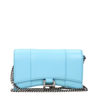 Balenciaga Pochette Damens Leder Himmelblau/Himmel