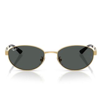 Ray-Ban Sunglasses, unisex, Yellow, Size: 55 MM Rb3774D Oval Metal Sunglasses