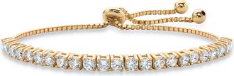 Palm Beach Jewelry Gold-Plated Birthstone Crystal Drawstring Bracelet