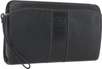 Burberry Pre-owned Clutches, female, Black, Size: ONE SIZE Pre-owned Leather Clutch