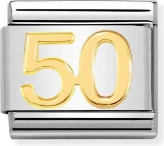 Nomination Unisex Celebrate Links Bracelet In 50 Gold