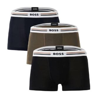 HUGO BOSS Stripe Waistband Trunks, Size Small