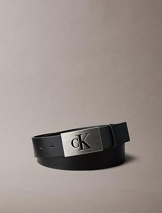 Calvin Klein Cintur&oacute;n Con Hebilla Con Placa Con Monograma De Piel
