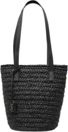 Saint Laurent Borsa a spalla Pre-owned in rafia - - Pre-owned - Donna - Nero - ONE SIZE