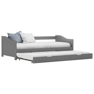 Berkfield Home Pull-out Sofa Bed Frame Grey Pinewood 90x200 cm