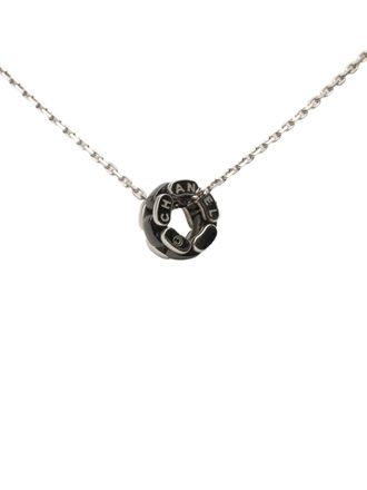 Chanel 2021-2025 18K White Gold Ceramic Ultra necklace - Black