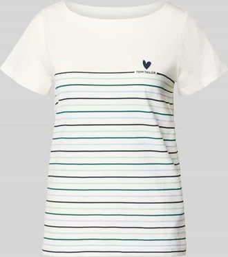 Tom Tailor Regular Fit T-Shirt aus reiner Bio-Baumwolle in Offwhite, Gr&ouml;&szlig;e XXXL