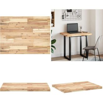 vidaXL Piano da Bagno Non Trattato 100x60x4cm Legno Massello di Acacia - Piano da bagno in acacia - Piano da bagno non trattato