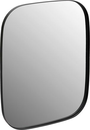 MID.YOU Mid.you Wandspiegel, Schwarz, Metall, Glas, Holzwerkstoff, rechteckig, 70x90x2 cm, Garderobe, Garderobenspiegel