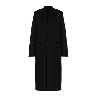 Dolce & Gabbana Abrigo de Cachemira con Abertura Central - Coats - Hombre - Negro - XL