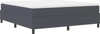 vidaXL Box Spring Bed Dark Grey and White 203 x 180 x 60 cm Vidaxl