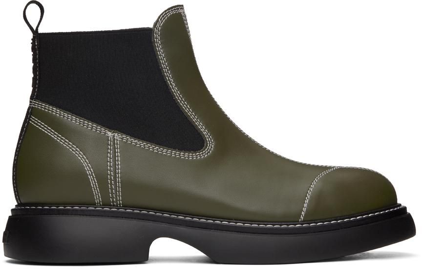 【GANNI】Black Low Cut Western Chelsea Boots Ganni Low Cut Western Chelsea Boots in Black | Lyst
